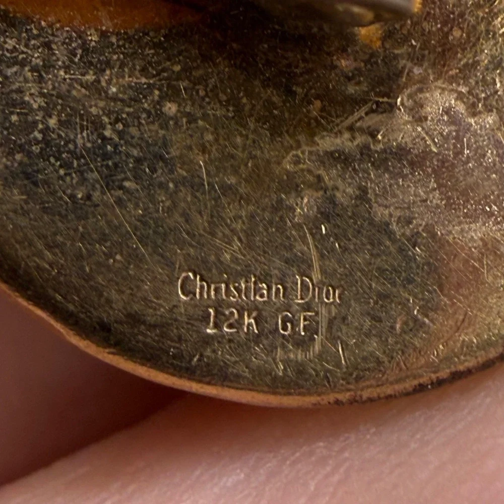Vintage Christian Dior Gold Filled Cufflinks